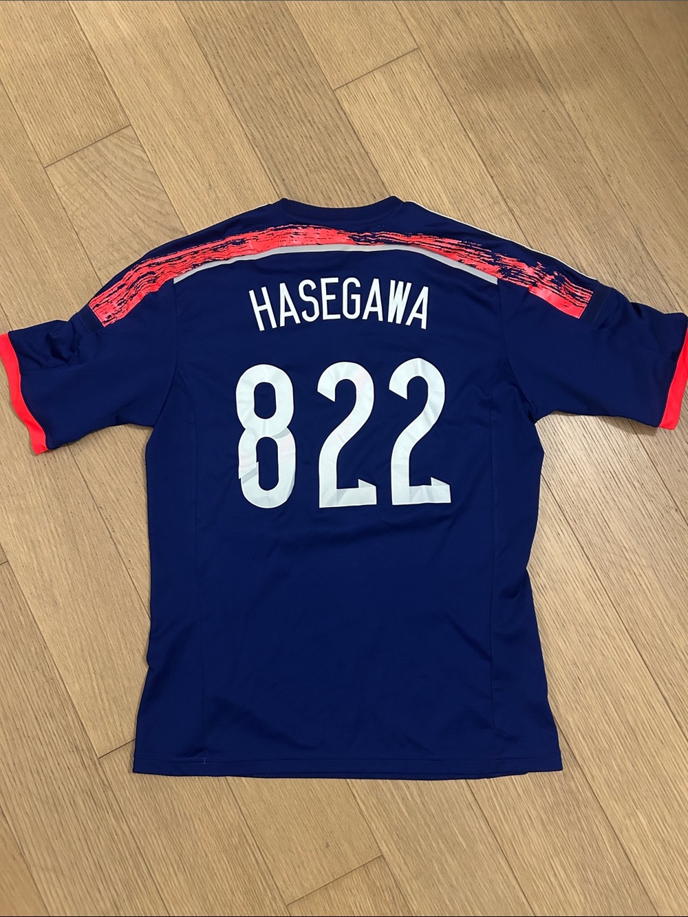 adidas Japan Soccer Jersey - Navy with Red Accents - Picture 2 of 3